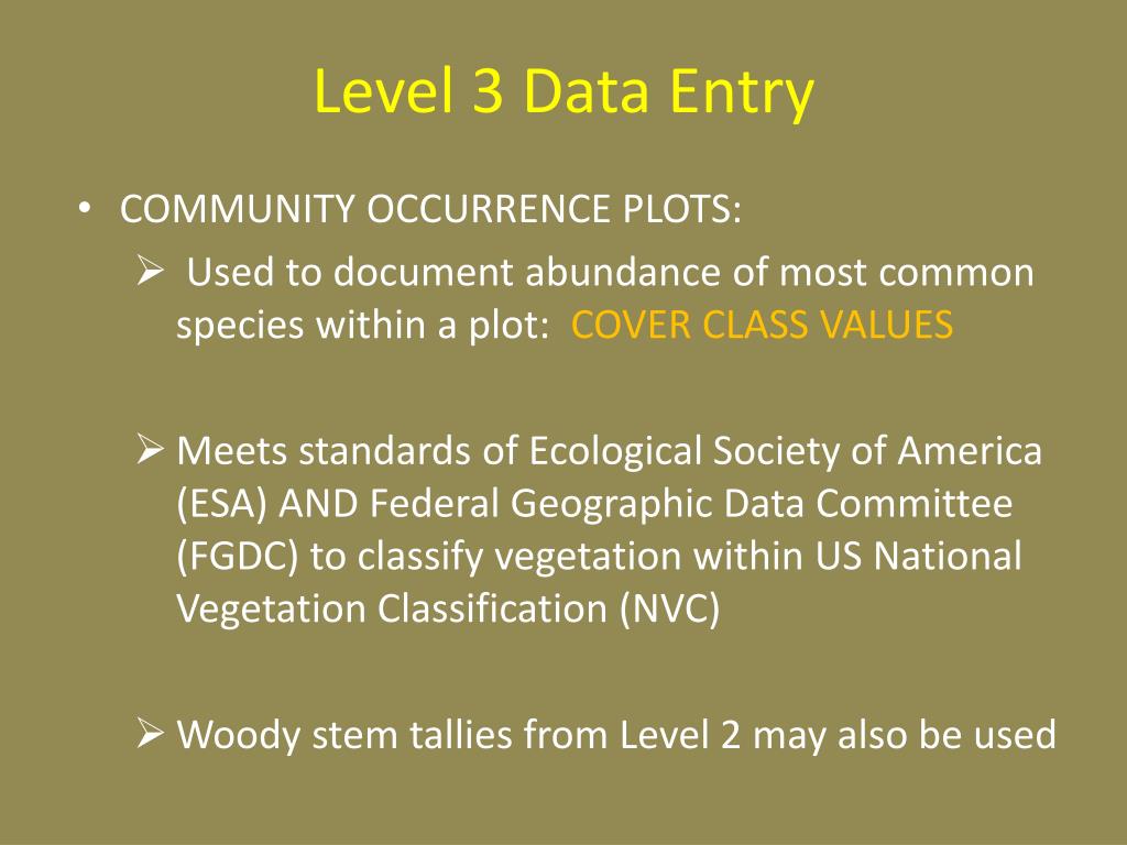 PPT Tools for Data Management and Reporting Levels 2 and 3