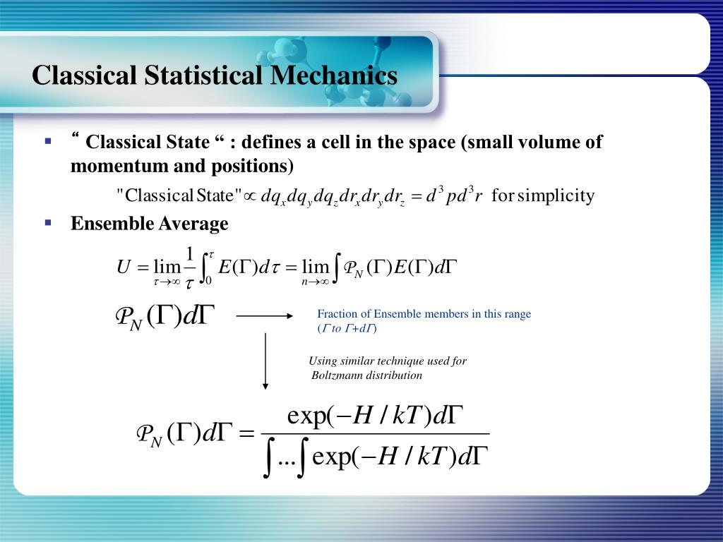 PPT Supplement Statistical Thermodynamics PowerPoint Presentation