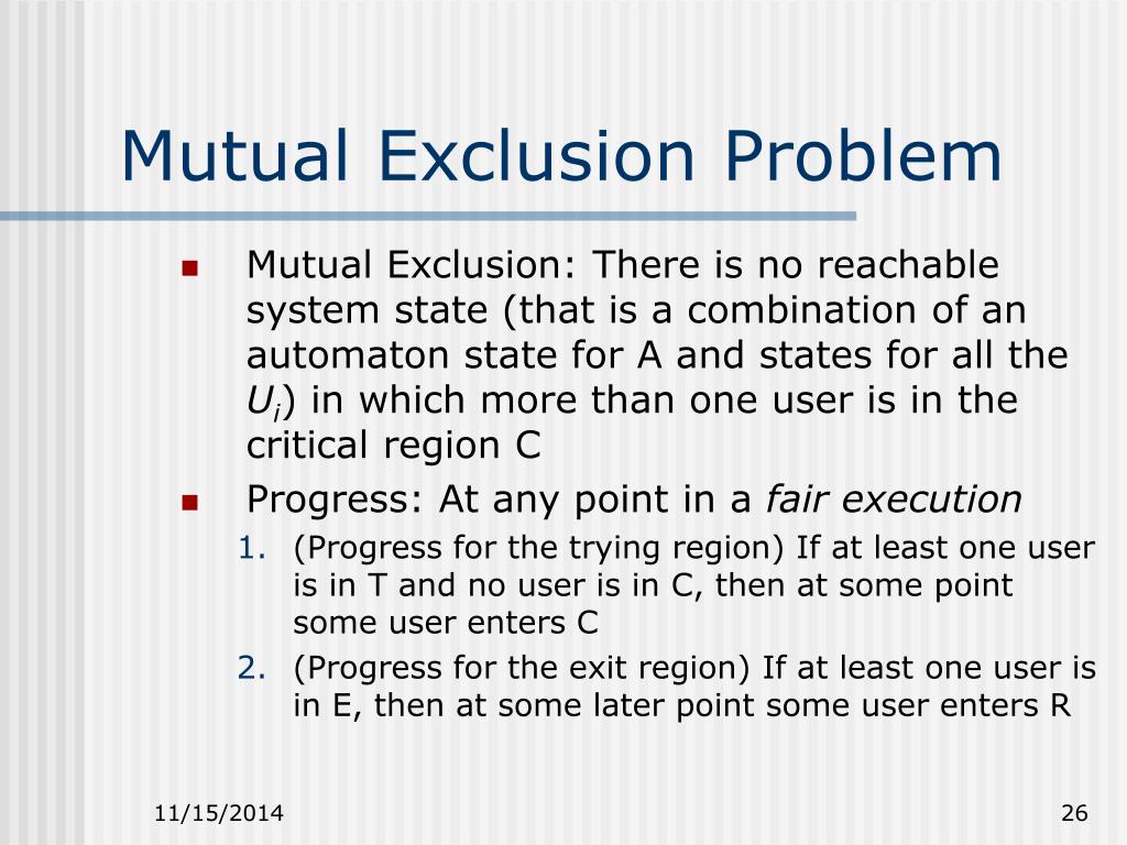 PPT Chapter 10 Mutual Exclusion PowerPoint Presentation, free