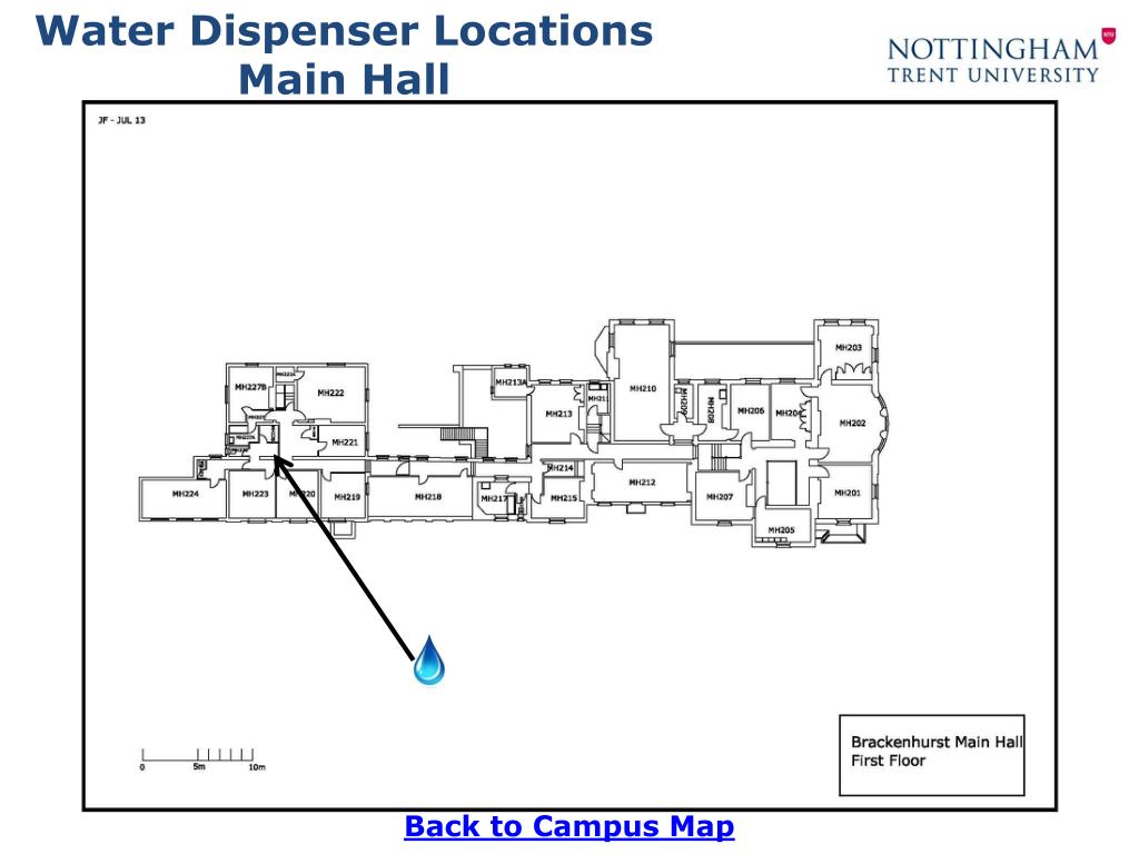 PPT Water Dispenser Locations Brackenhurst Campus PowerPoint