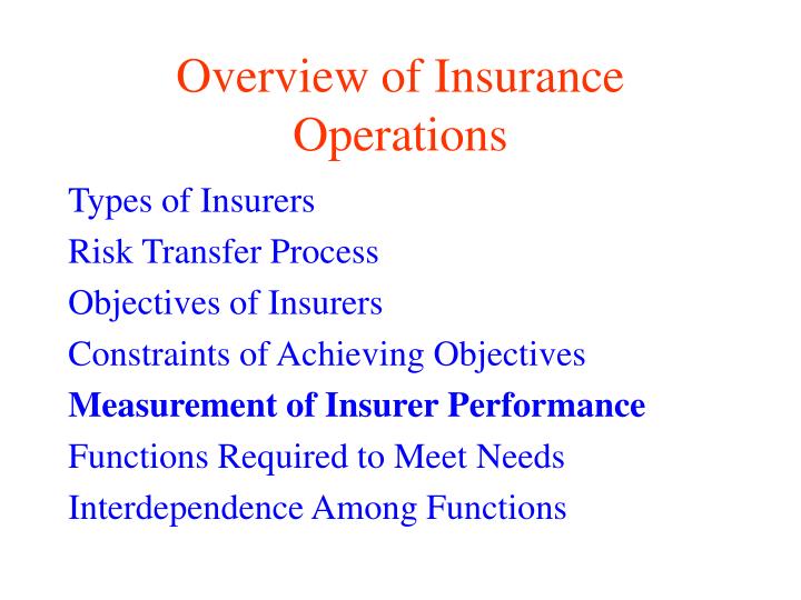 PPT Finance 431 PropertyLiability Insurance Lecture 2 Overview of
