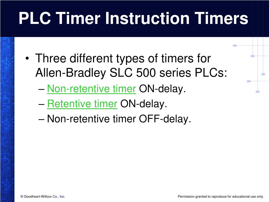 PPT PLC Timer Instructions PowerPoint Presentation, free download ID6655163