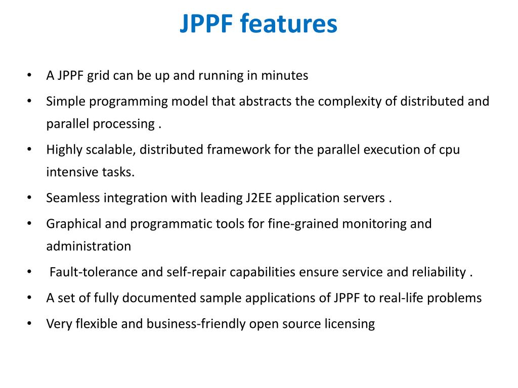 PPT Java Parallel Processing Framework PowerPoint Presentation, free
