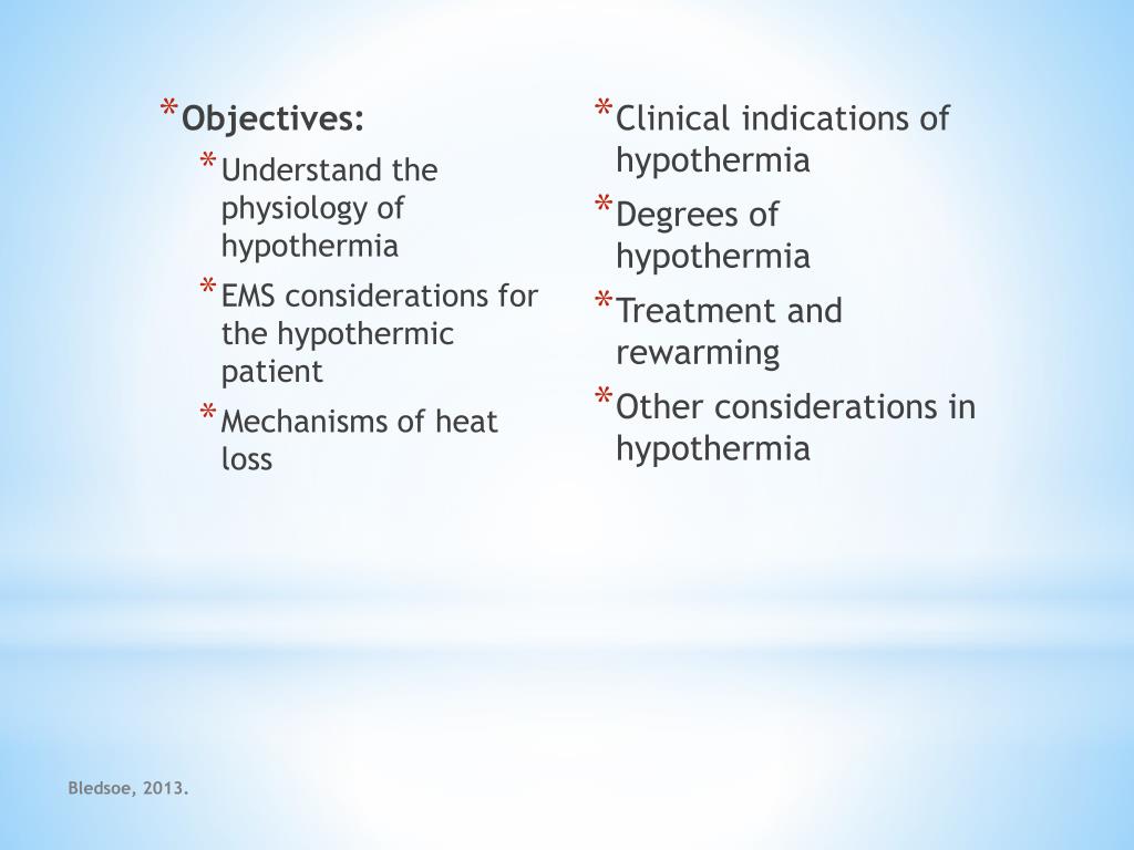 PPT EMS Management of Hypothermia November 2013 CE PowerPoint