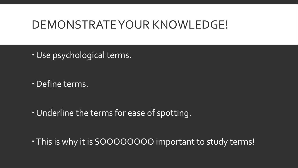 PPT How to write a solid AP Psychology FRQ PowerPoint Presentation