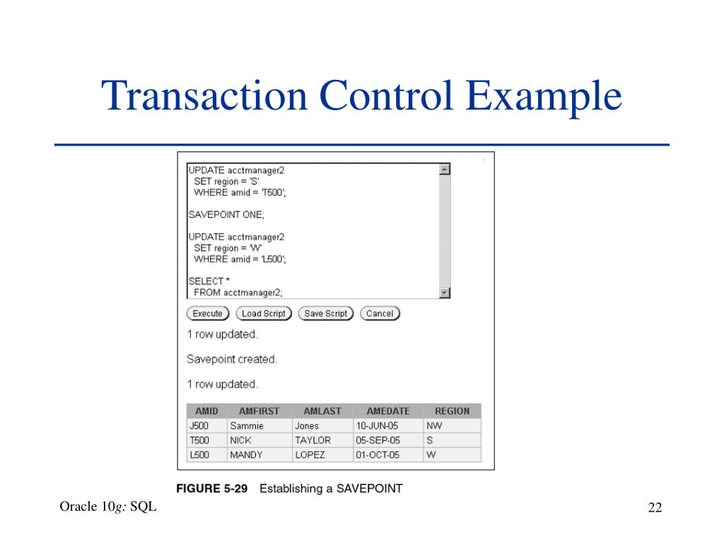 PPT Chapter 5 Data Manipulation and Transaction Control Oracle 10 g SQL PowerPoint