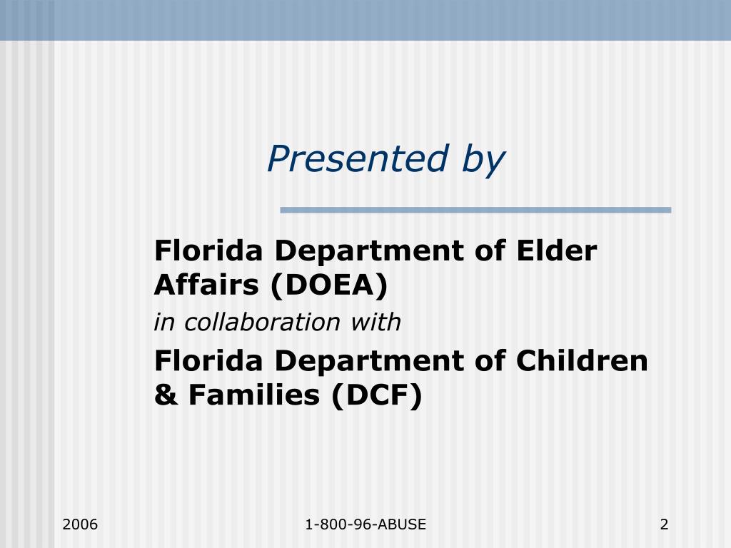 PPT Elder Abuse, Neglect and Exploitation Training for Professionals