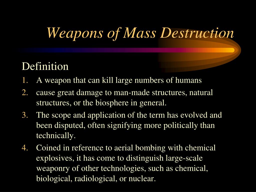 PPT Weapons of Mass Destruction PowerPoint Presentation, free