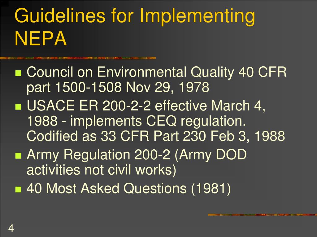 PPT NEPA Procedures & Terminology PowerPoint Presentation, free