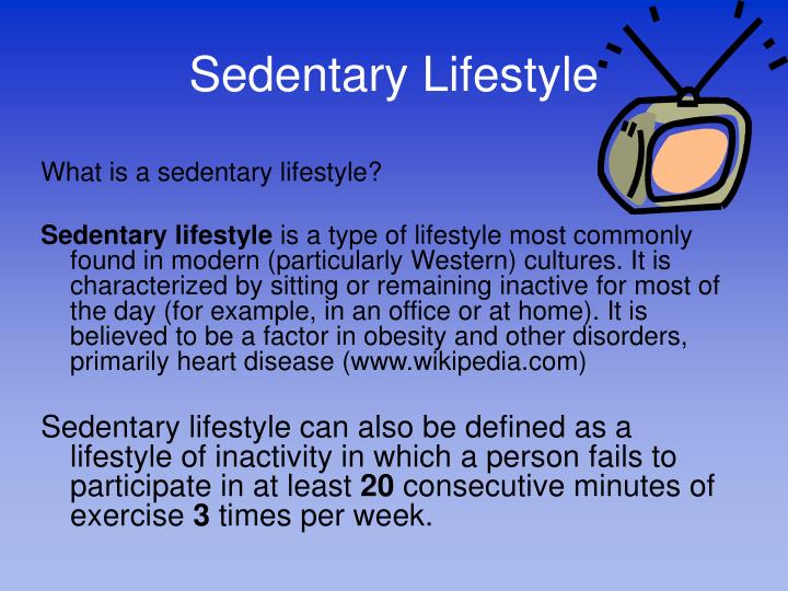 PPT Sedentary Lifestyle PowerPoint Presentation ID6670292
