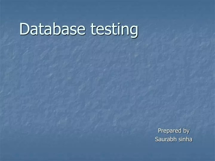 PPT Database testing PowerPoint Presentation, free download ID6671856