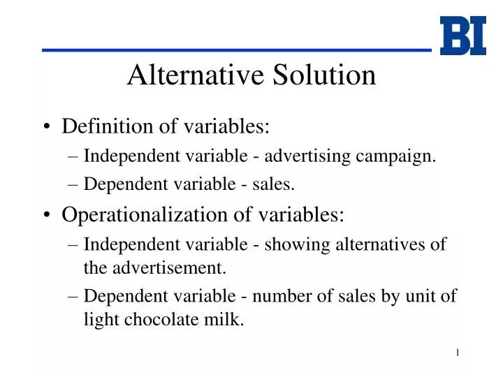 PPT Alternative Solution PowerPoint Presentation, free download ID