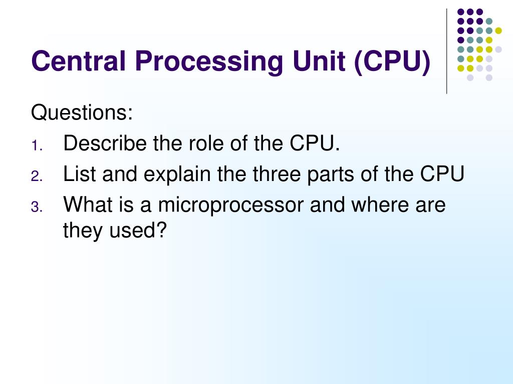 PPT - Central Processing Unit (CPU) PowerPoint Presentation, free