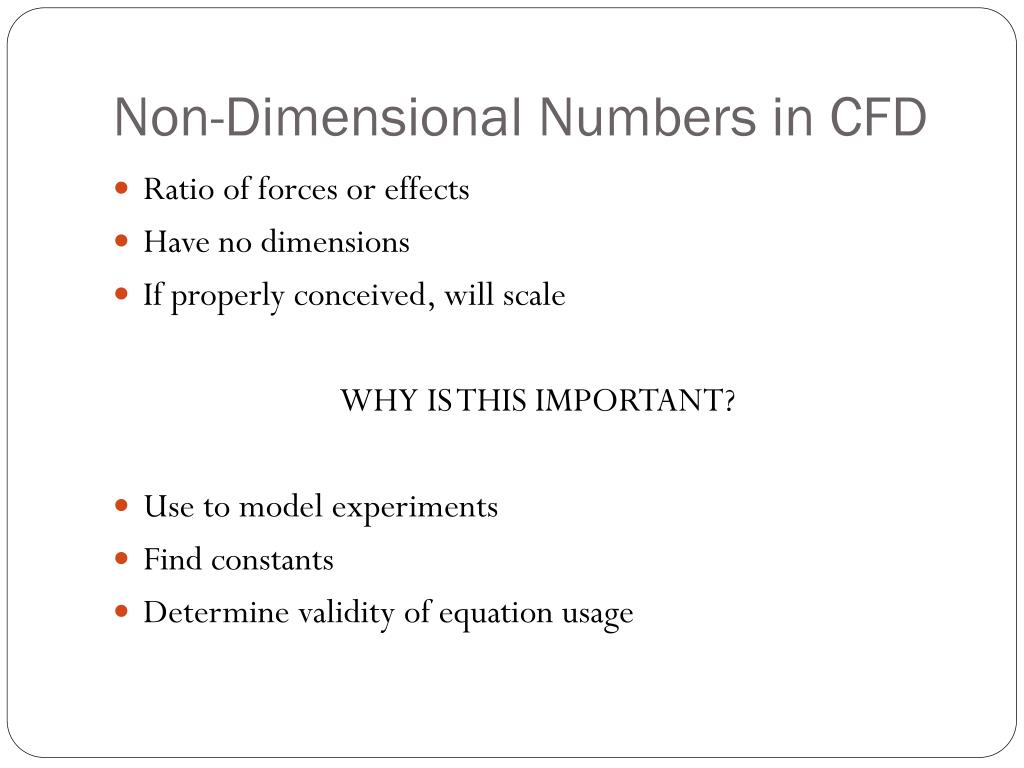 PPT ND Numbers in CFD and Setting up a Problem PowerPoint