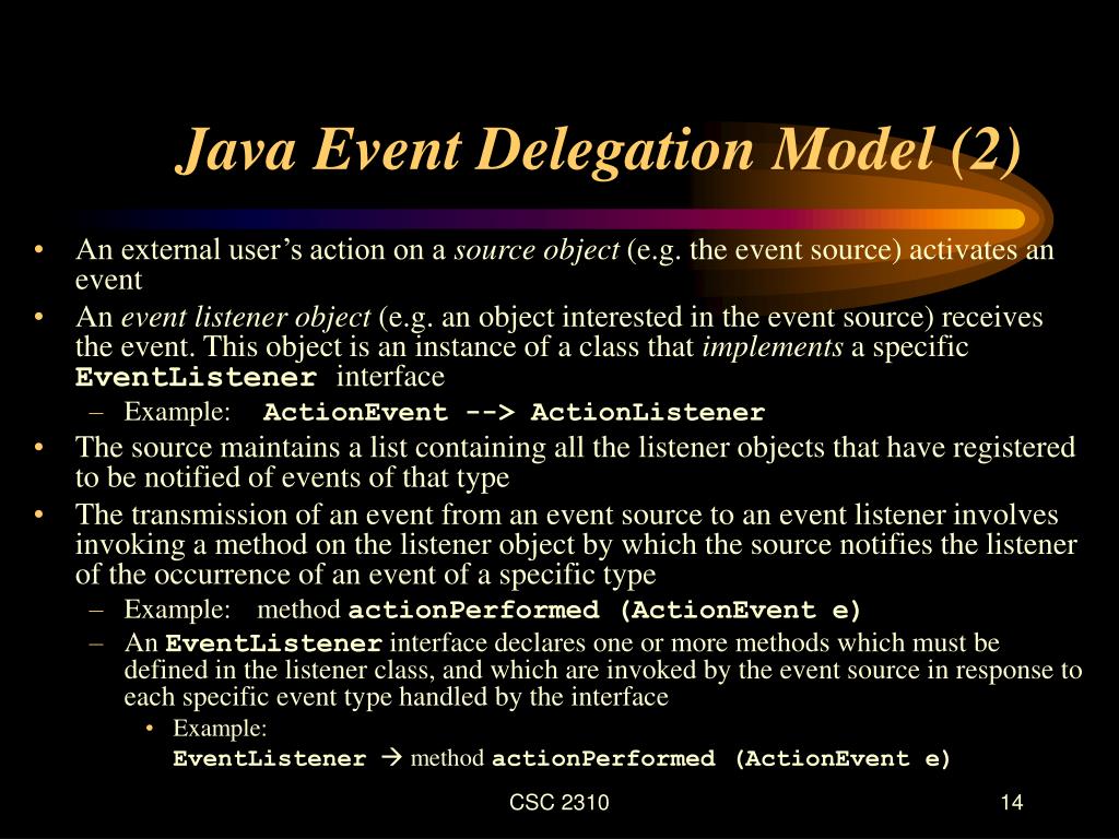 PPT Event Handling in Java PowerPoint Presentation, free download