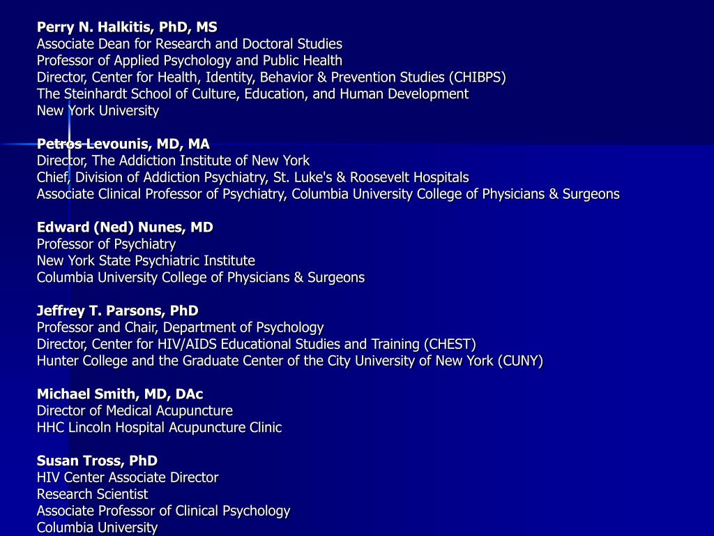 PPT Update on Behavioral Interventions for HIV Outpatient Substance
