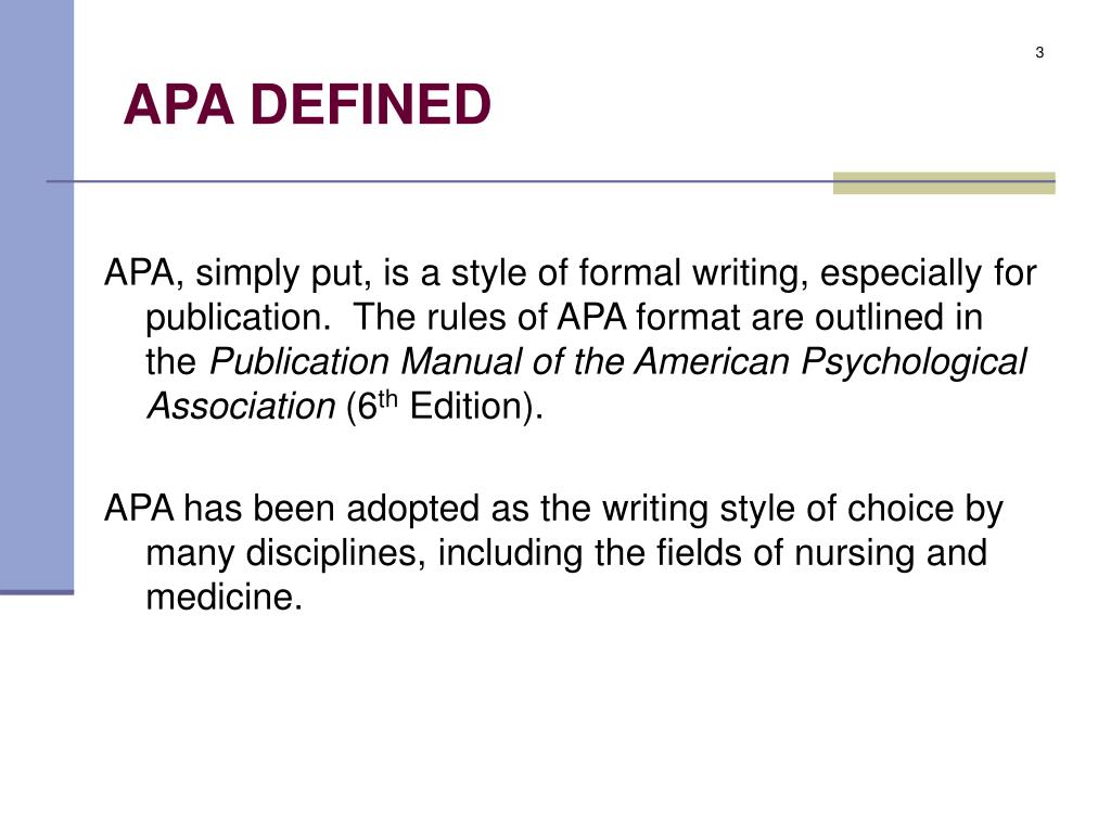 PPT The Basics of APA Format PowerPoint Presentation, free download