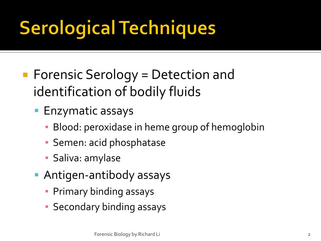 PPT Forensic Biology by Richard Li PowerPoint Presentation, free