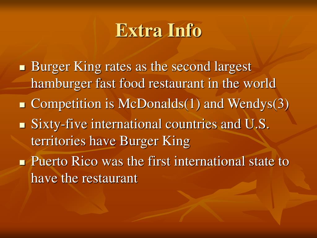 PPT Burger King PowerPoint Presentation, free download ID6680221