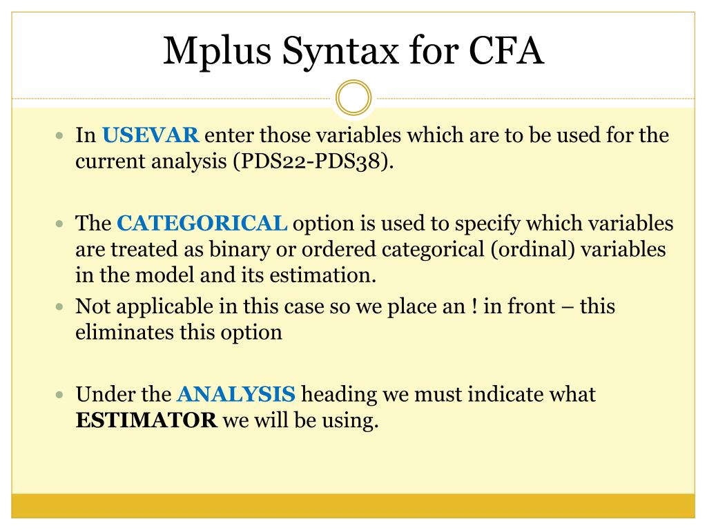 PPT Confirmatory Factor Analysis in Mplus PowerPoint Presentation, free download ID6681847