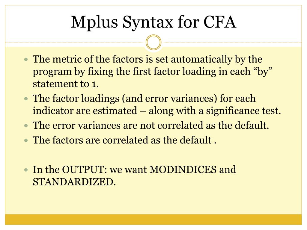 PPT Confirmatory Factor Analysis in Mplus PowerPoint Presentation, free download ID6681847