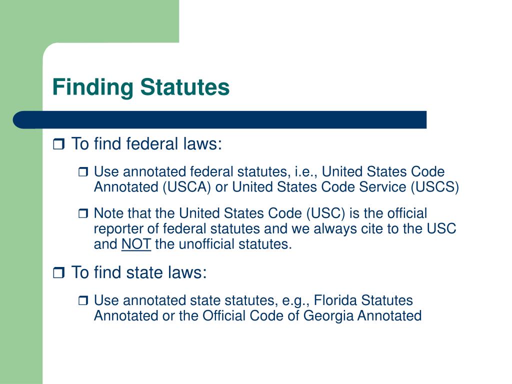 PPT Statutory Research PowerPoint Presentation, free download ID