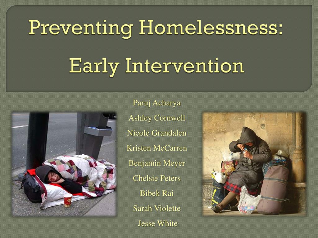 PPT Preventing Homelessness Early Intervention PowerPoint