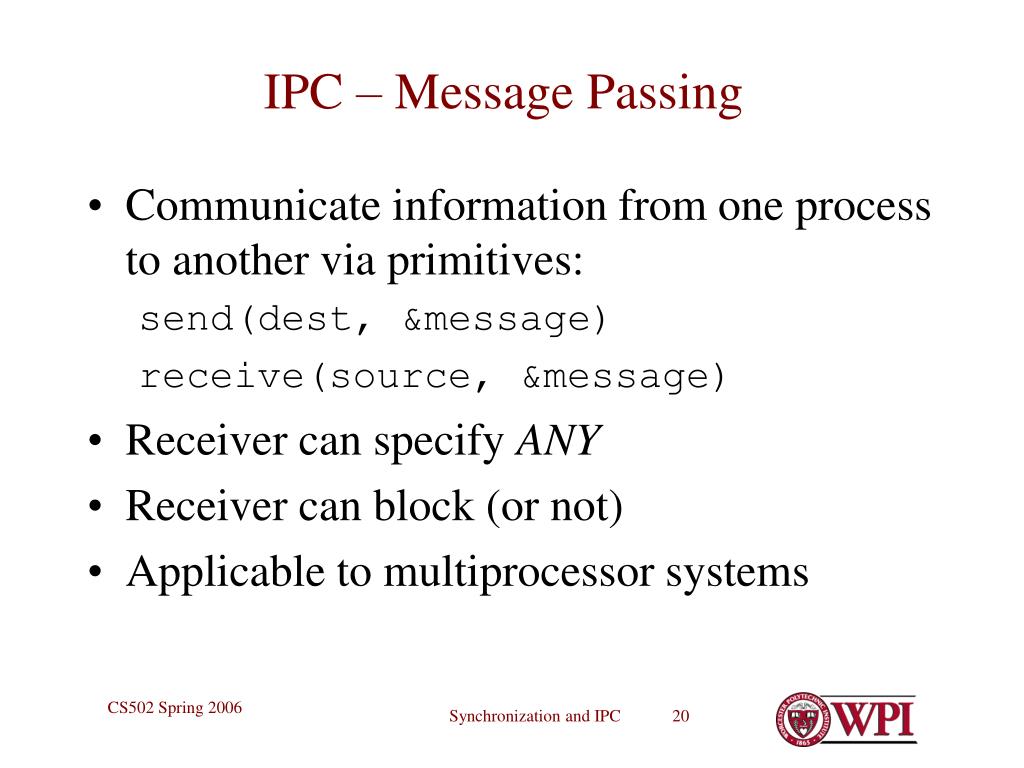 PPT More on Synchronization Interprocess Communication (IPC