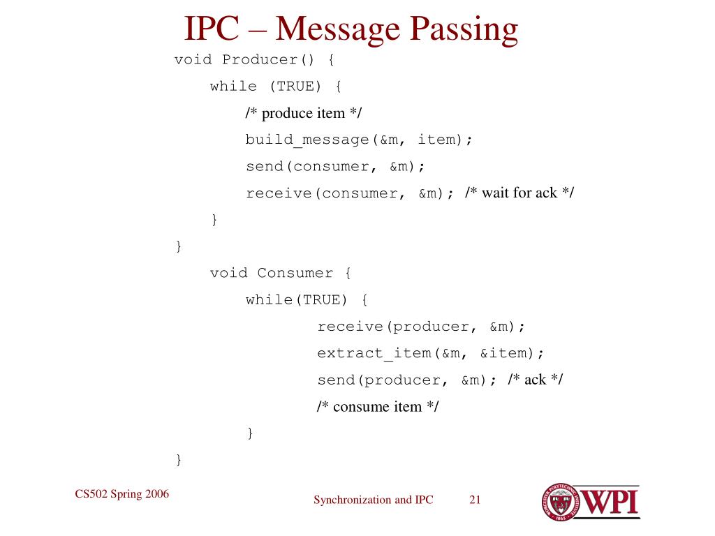 PPT More on Synchronization Interprocess Communication (IPC