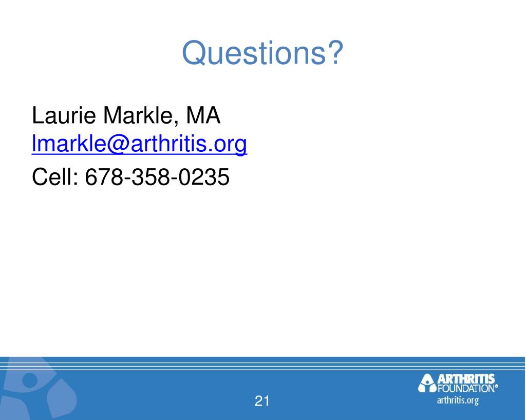PPT Arthritis Foundation Arthritis Ambassador Briefing PowerPoint