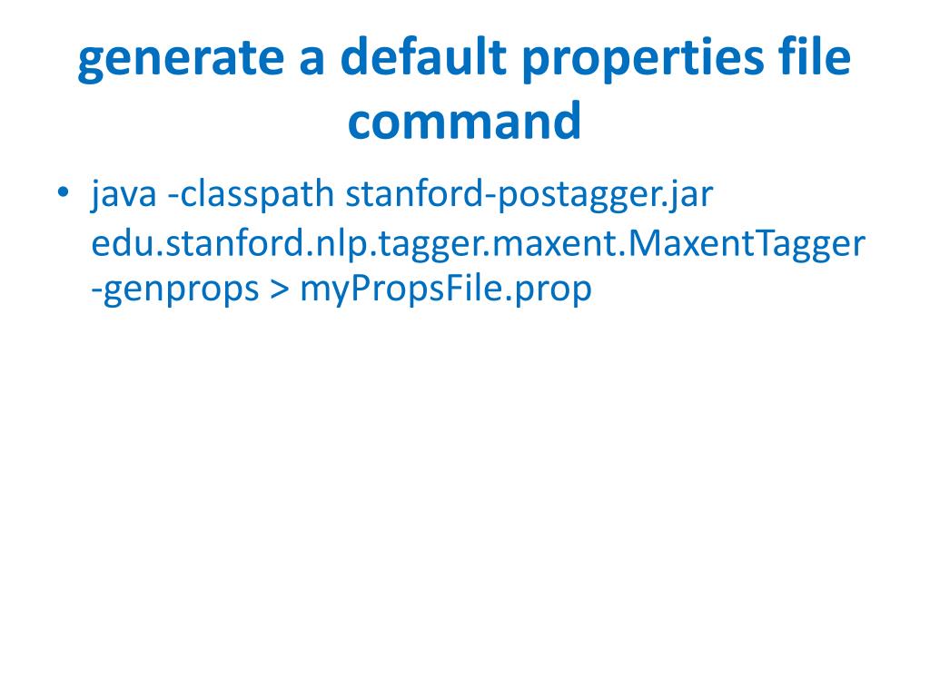 PPT Stanford POS tagger PowerPoint Presentation, free download ID