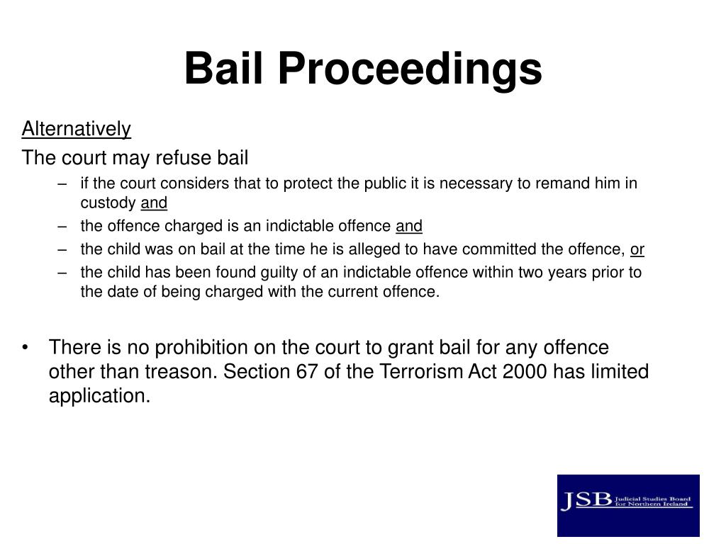 PPT BAIL APPLICATIONS IN THE YOUTH COURT PowerPoint Presentation
