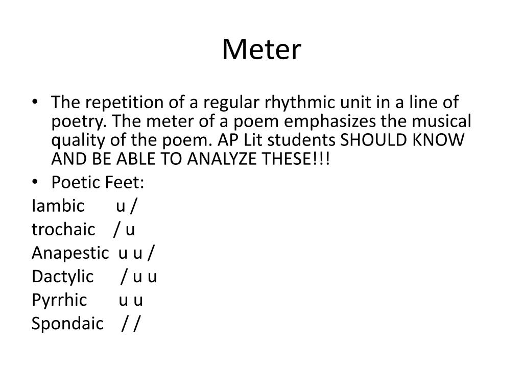 PPT AP Lit POETRY TERMS PowerPoint Presentation, free download ID