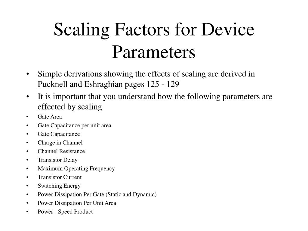 PPT Scaling of MOS Circuits PowerPoint Presentation, free download