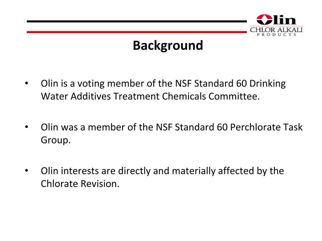 PPT Appeal of NSF/ANSI 60 Drinking Water Additives Treatment