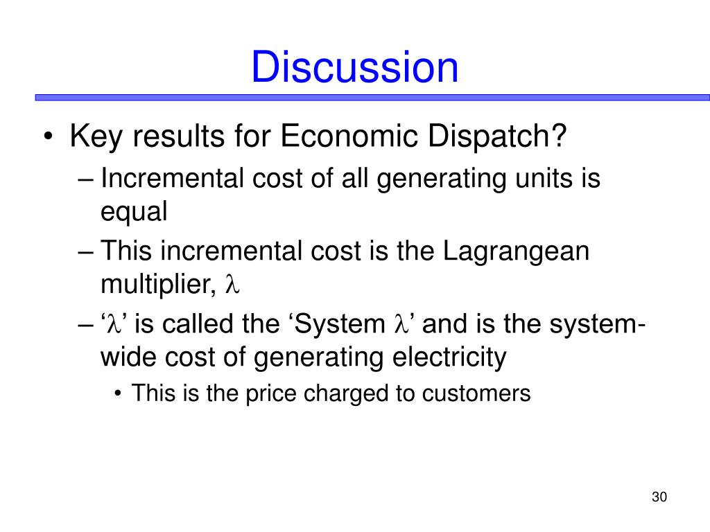 PPT Least Cost System Operation Economic Dispatch 2