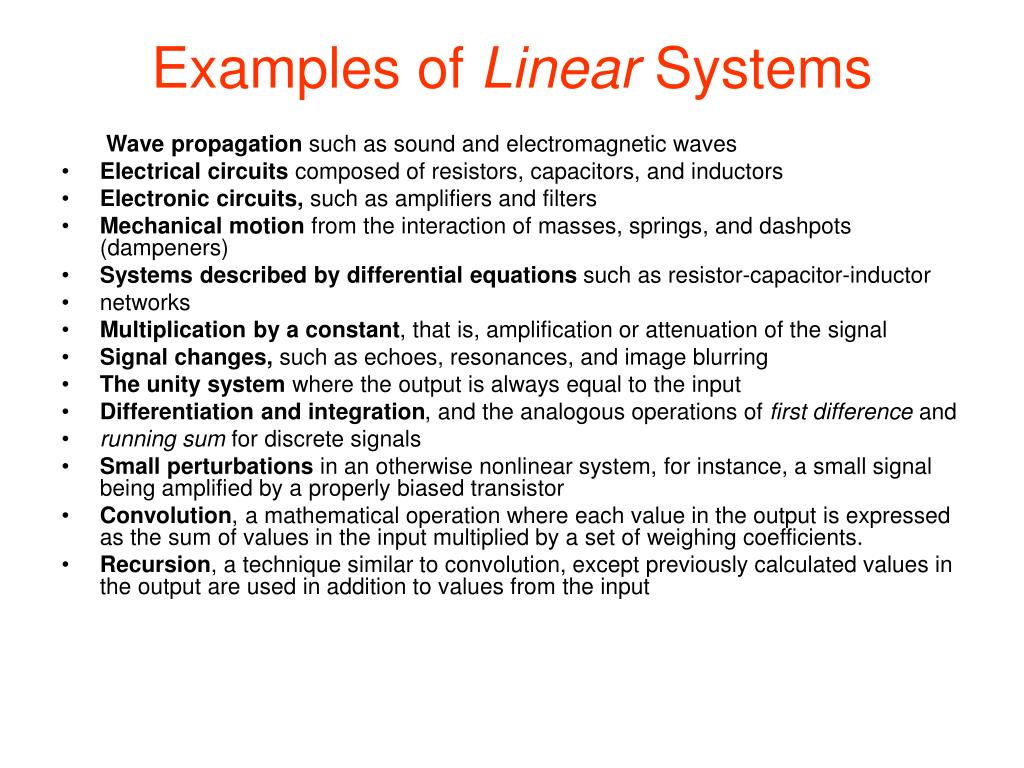 PPT Linear Systems PowerPoint Presentation, free download ID6700413