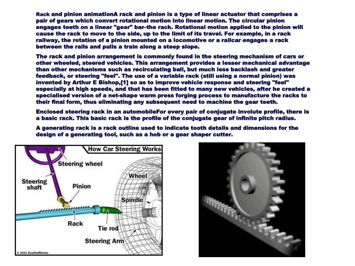 PPT Rack and pinion PowerPoint Presentation ID6703681