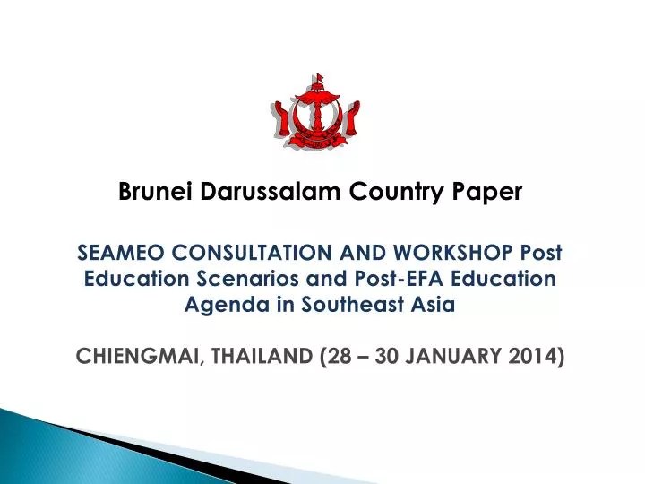 PPT Brunei Darussalam Country Paper PowerPoint Presentation, free