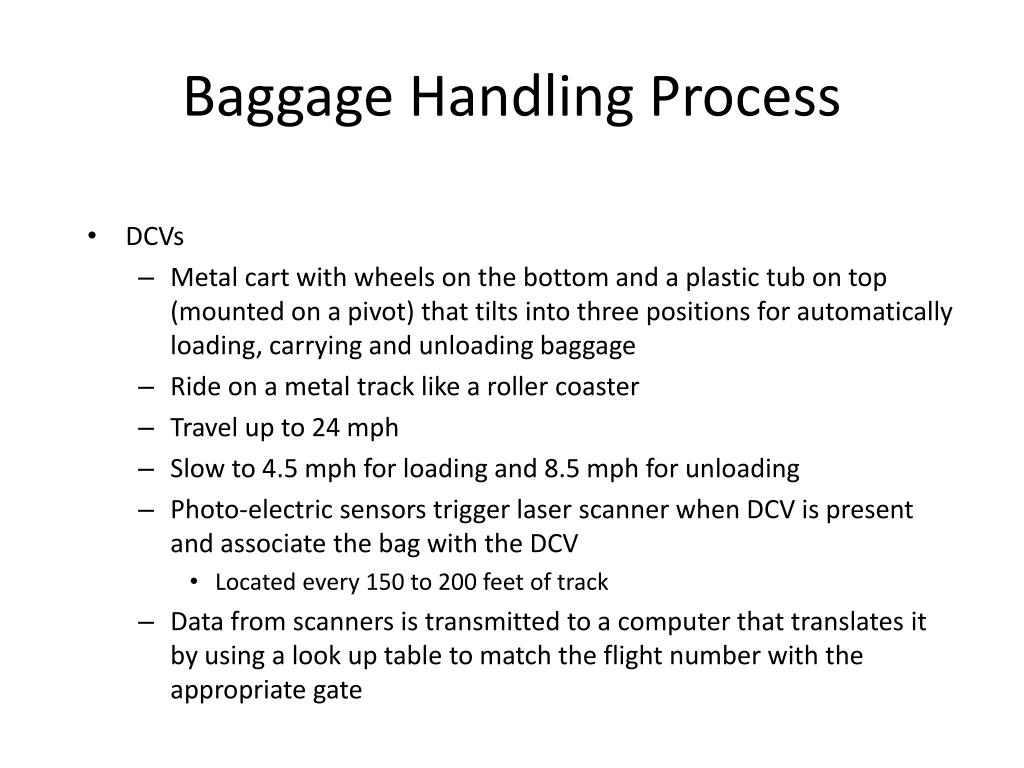 PPT DIA Automated Baggage Handling System PowerPoint Presentation