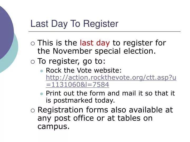 PPT Last Day To Register PowerPoint Presentation, free download ID