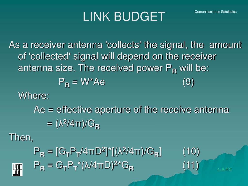PPT LINK BUDGET PowerPoint Presentation, free download ID6708046