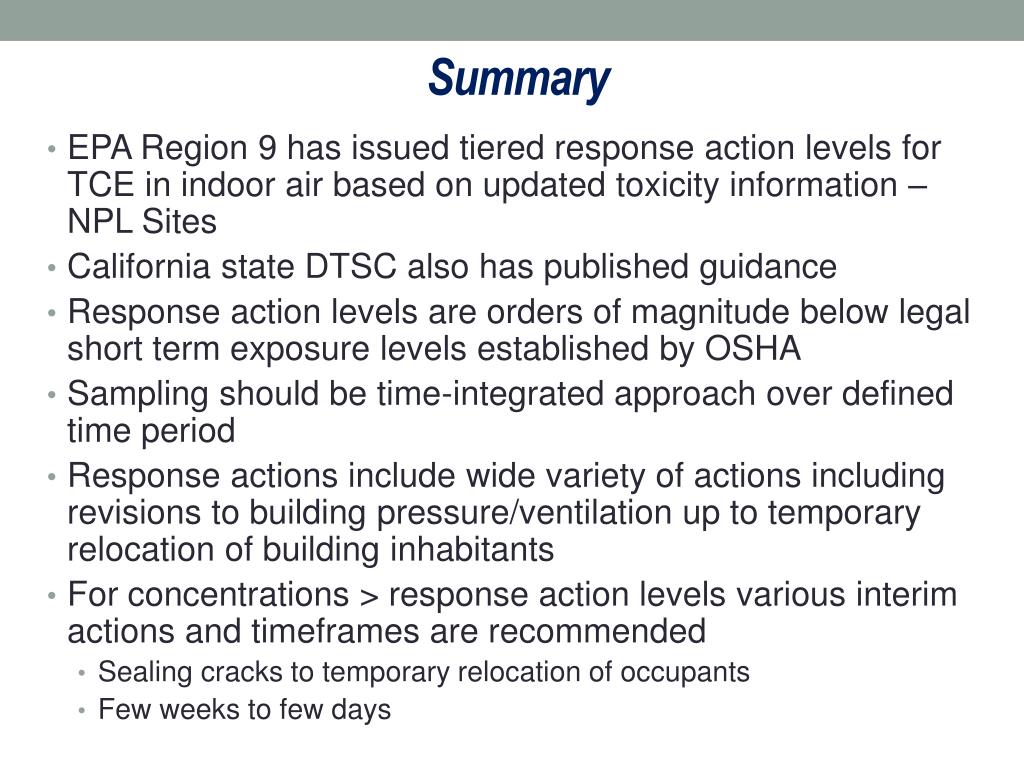 PPT U.S. EPA Region 9’s New Response Action Levels 02 October 2014