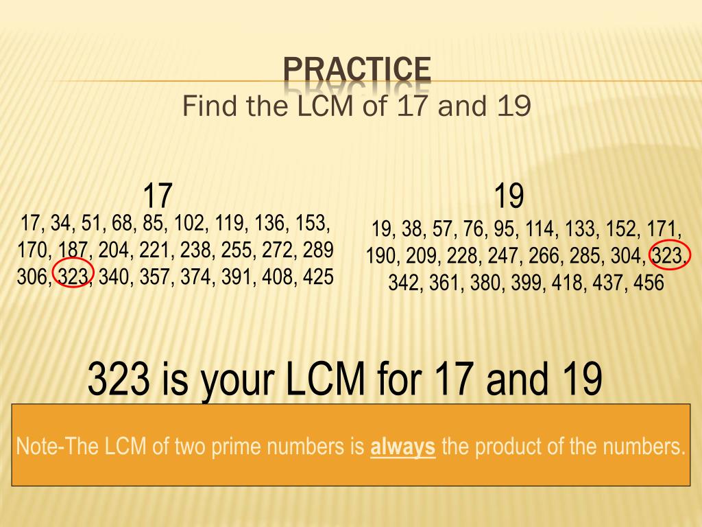 PPT Greatest common factors ( gcf ) & least common multiples (lcm
