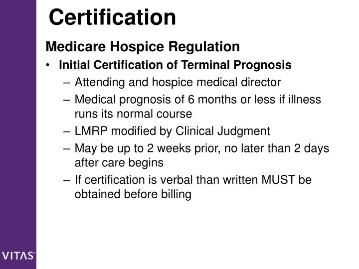 PPT HOSPICE CRITERIA AND RECERTIFICATION PowerPoint Presentation ID