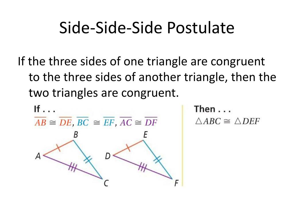 PPT 42 Triangle Congruence by SSS and SAS PowerPoint Presentation