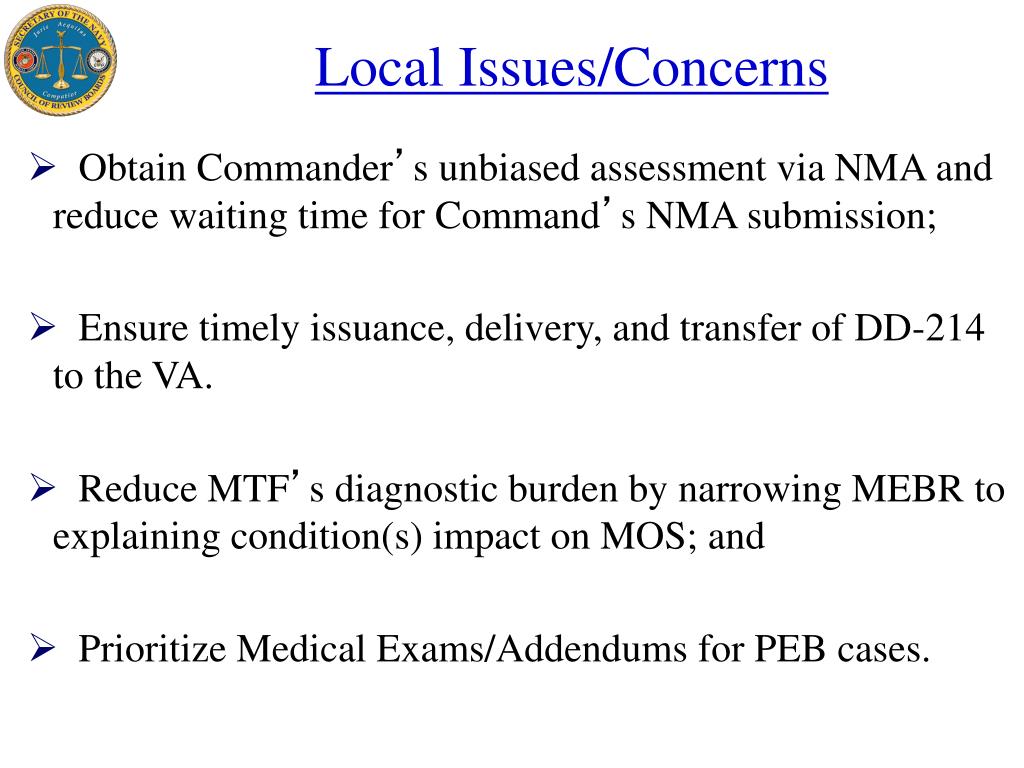 PPT Secretary of the Navy Physical Evaluation Board (PEB) PowerPoint