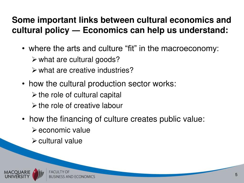 PPT Cultural Economics and Cultural Policy How are they Interrelated