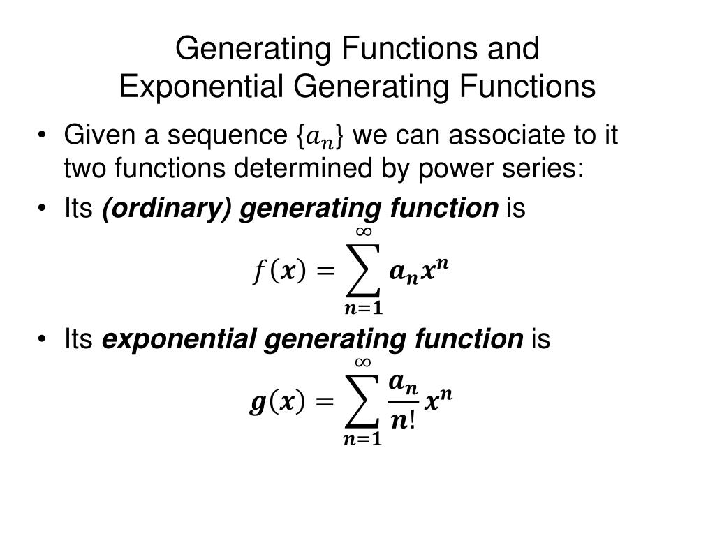PPT Composite Generating Functions PowerPoint Presentation, free