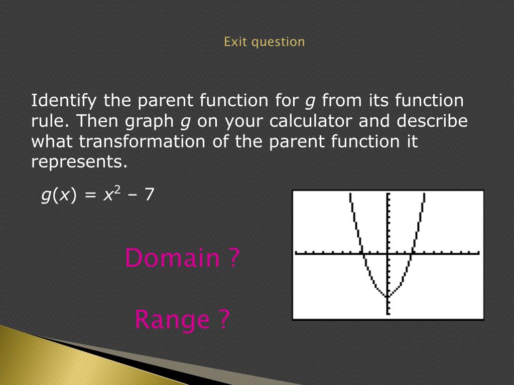 PPT Parent Functions PowerPoint Presentation, free download ID6719128